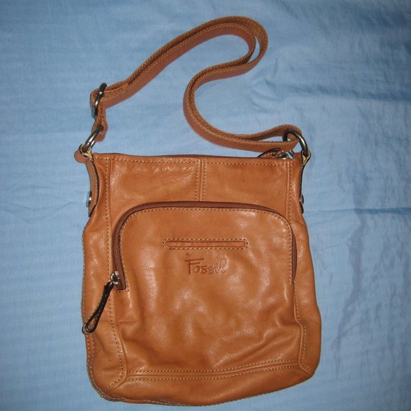 Vintage Fossil Hanover Leather Crossbody Bag, #ZB2869 - Picture 1 of 13